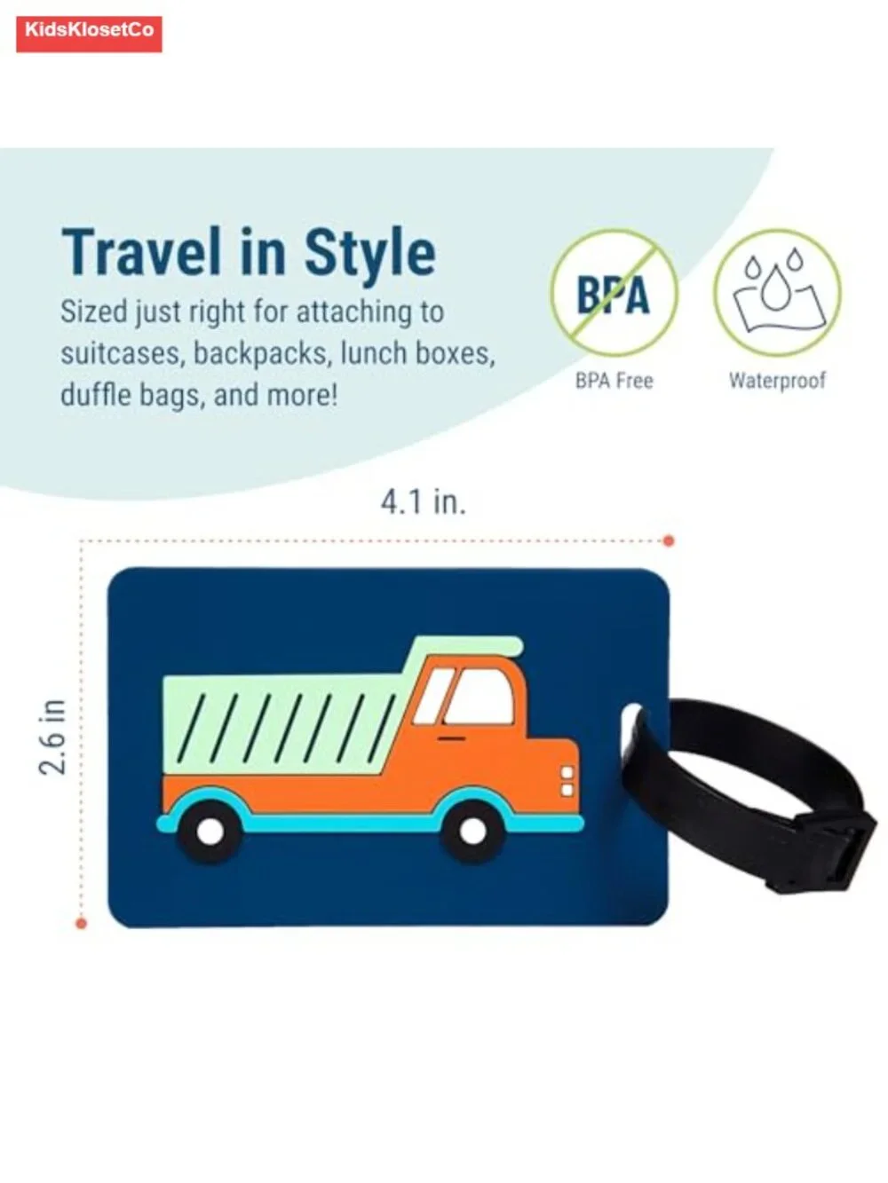 Set of 2 Durable PVC Luggage Tags for Suitcases & Backpacks – Transportation